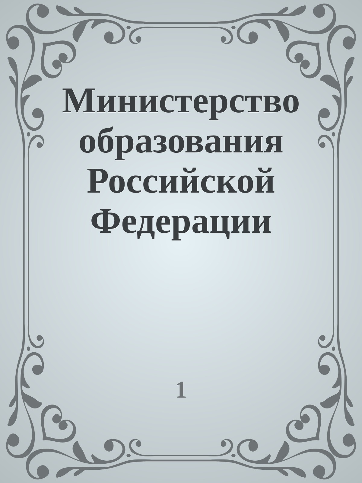 Министерство образования Российской Федерации